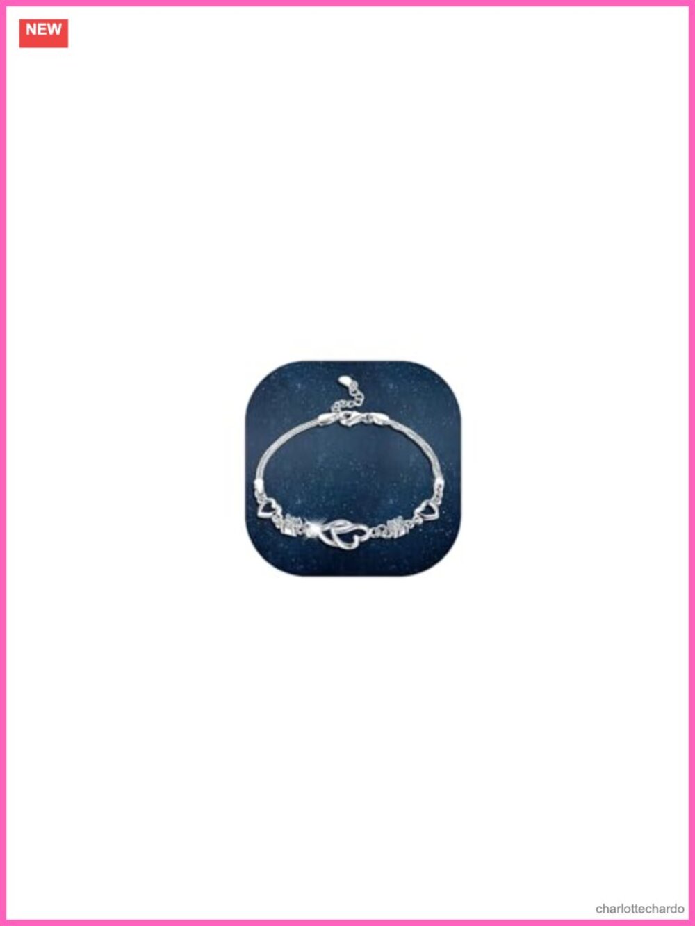 Adjustable Heart Bangle Bracelet Women Jewelry